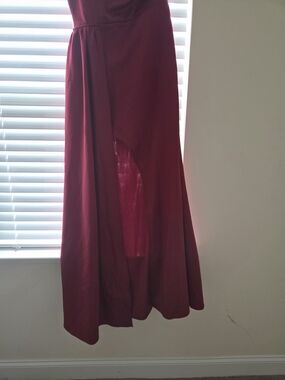 Women's Wine Red Maxi Skirt